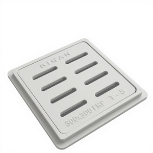 โรงงานผลิตฝาปิดท่อระบายน้ำคอมโพสิต FRP ขนาด 500*500 รุ่น HUAFA Square - Product Image 5