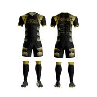 Jersey Sepak Bola Unisex Custom Sablon Nama Model Terbaru Pakaian Olahraga Latihan Seragam Terbaru Pria Teknologi Sublimasi Pendek
