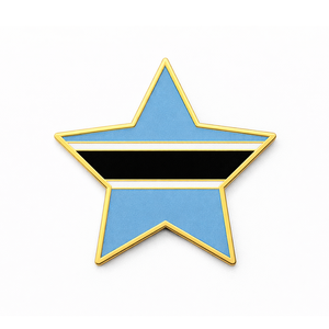 Pins de Bandera de Botsuana con Forma Personalizada de Metal Esmaltado - Product Image 4