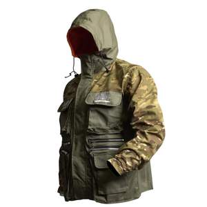 Mens <b>Camouflage</b> Hooded Utility Jacket Tactical Cargo Design with Multiple Pockets for Outdoor Style Wear Jacket Mens Fashion - Product Image 3