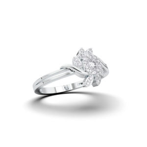 0.18กะรัต E-F/VVS-VS เพชรโมอิสแหวนเพชรทรงอินฟินิตี้ปูในทองคำ10K 14K 18K - Product Image 6