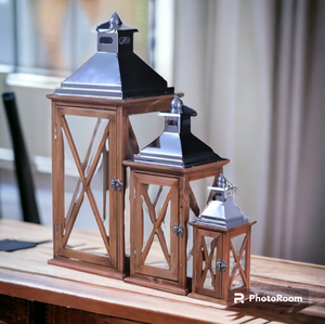 Fête décorative pour la maison mariage salle à manger bougeoirs en bois créatifs support de lanterne et bocaux pour cône - Product Image 6