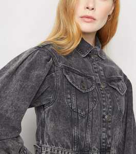 Veste en jean courte pour femmes, design tendance, nouvelle collection, fabricant - Product Image 2