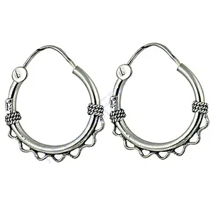 Boucles d'oreilles créoles en argent sterling 925 pour femmes, tendance, à porter au quotidien, motifs religieux lune/étoile, plaqué rhodium, or 18 carats, diamant, perle - Product Image 2