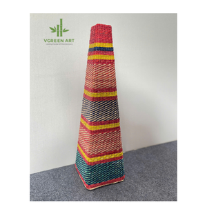 Jarrón Único de Fibra Natural (Seagrass) Irrompible para Decoración del Hogar, Jarrones Grandes, Estilo Rústico Vietnamita, Jarrón Tejido para Flores - Product Image 5