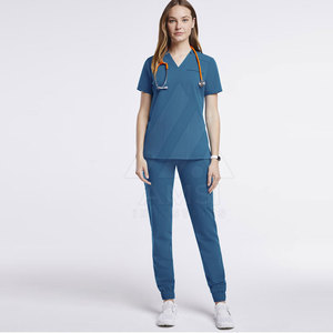 ชุดสครับสำหรับพยาบาลทางการแพทย์ทำจากผ้าใบแบบมีกระเป๋าดีไซน์ใหม่ - Product Image 1