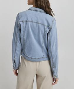 แจ็กเก็ตผ้ายีนส์ผู้หญิงใส่สบายสีทึบลายกรดซักได้สำหรับฤดูหนาว - Product Image 6