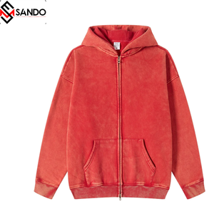 Sudadera de gran tamaño para hombre, Jersey recortado con capucha, manga larga, entrenamiento, cuello redondo, Sudadera con capucha, logotipo personalizado, técnicas lavadas transpirables - Product Image 1