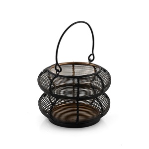 Latest Design Metal Wire Body <b>Black</b> Color <b>Candle</b> <b>Lanterns</b> With Customize Color for Weddings With the Sizes of 20x13 Cm - Product Image 1