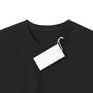 Camisetas de diseño personalizado con logotipo, logotipo personalizado impreso, camiseta de manga corta negra lisa con cuello redondo para hombre - Product Image 2