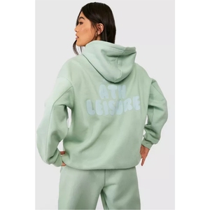 Sweats à capuche en coton épais et surdimensionné pour femmes et hommes avec logo personnalisé en éponge française vierge, épaules tombantes, appliques d'hiver unisexes - Product Image 6