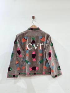 Abrigo de Lujo para Mujer, Chaqueta de Terciopelo Hecha a Mano con Bordado Suzani, Estilo Uzbeco Ecológico, Bohemio de Invierno para Fiestas - Product Image 3