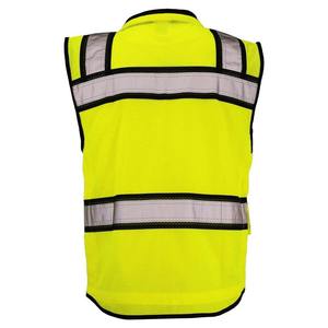 เสื้อกั๊กนิรภัยสะท้อนแสงแบบมืออาชีพ พร้อมโลโก้สำหรับงานก่อสร้าง ความปลอดภัยสูง มองเห็นได้ชัดเจน พร้อมไฟ LED สำหรับงานวิศวกรรม มีกระเป๋าและซิป - Product Image 5