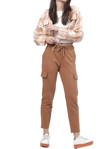 Women's Pants & Trousers Brown Solid <b>Slim</b>-Fit Casual Track Pants Comfortable Stretch <b>Jogger</b> Trousers - Product Image 6