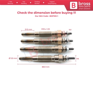 BGP100-1 4 Pièces Bougies de préchauffage auxiliaires 11 Volts 11065 4P400 pour Patrol GR Safari MK5 Y61 2.8 TD TDiC - Product Image 5