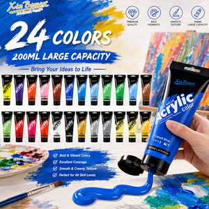 Peinture acrylique de qualité XIn Bowen 120 ml, fournitures d'art pour la peinture acrylique, peinture artistique multicolores - Product Image 6