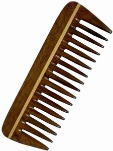 Tayyab artesanía hecha a mano peine de madera Natural dientes de bambú mango de madera negra para desenredar el cuidado del cabello ecológico personalizado - Product Image 5