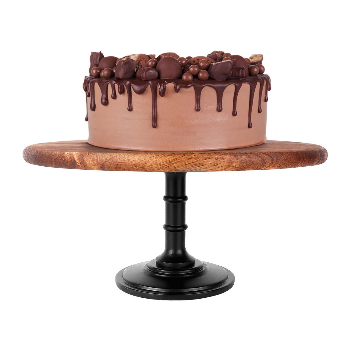 Natural Wood and Black Finished