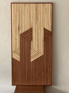 Art de boîte d'ombre circulaire texturé avec des formes rondes douces et une tenture murale minimaliste moderne en tissu blanc - Product Image 6