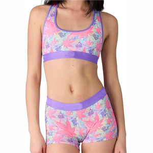 Ensemble de vêtements de sport pour femmes, vêtements de yoga, vêtements de sport, soutien-gorge de sport, short taille mi-haute, vêtements de sport de gym, ensembles de sport respirants sans couture, deux pièces - Product Image 5