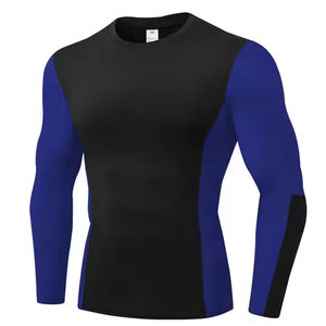 Chemises de compression en jersey à manches longues, grande taille, dernière qualité supérieure, légères, unies, rashguard de compression pour hommes - Product Image 6