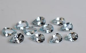 Aigue-Marine Naturelle Coupe Poire 7x9mm-Aigue-Marine Lâche Qualité Supérieure - Product Image 5