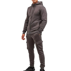 Conjunto Deportivo para Hombre, Ecológico, Transpirable, Cortavientos, de Secado Rápido, Corte Regular, para Entrenamiento, Jogging, Sudadera con Capucha y Pantalones Deportivos - Product Image 1