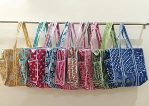Bolsa de Mano de Algodón Acolchada con Estampado Floral Indio Vintage, Bolsa de Compras Deportiva Hecha a Mano para Mujer, Bolsa de Viaje para la Playa - Product Image 6