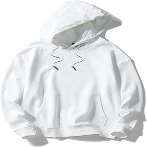 Sweat à capuche pour homme en coton/polyester de 350 grammes en polaire, avec fermeture éclair, épaules tombantes, impression de logo personnalisé, sweat-shirt d'hiver épais et lourd - Product Image 1