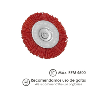 Spazzola in Nylon Disco O/ 75 mm. 1/4". - Product Image 4