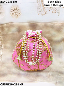 Sac de pochettes brodé indien fait à la main pour femmes Parfait pour les faveurs de mariage, les cadeaux de retour et les occasions spéciales! - Product Image 5