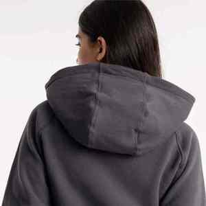 Pull à capuche à manches longues personnalisé en gros femmes haut court sweat à capuche de sport court à capuche imprimé capuche courte pour les femmes - Product Image 3