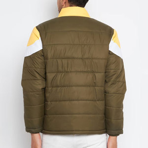 ขายตรงจากโรงงาน บริการ OEM เสื้อแจ็คเก็ตผู้ชายสีตัดต่อสำหรับฤดูใบไม้ร่วง ทรงปกติ กันน้ำ คอตั้ง โลโก้ด้านหน้า - Product Image 2