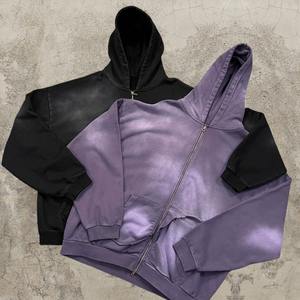 Sudadera con Capucha para Hombre, Estilo Urbano, Lavado Ácido, con Estampado Digital, 100% Algodón Felpa, Ecológica y de Secado Rápido - Product Image 1