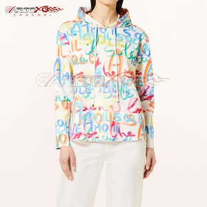 Sweat à capuche de sublimation respirant à manches longues pour femmes avec logo personnalisé et sweat à capuche de sublimation en polyester à séchage rapide - Product Image 2