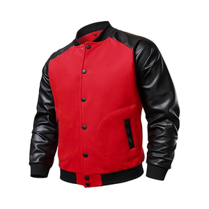 Veste universitaire unisexe de qualité supérieure, élégante, style hip-hop, réversible, écologique, manches en laine d'hiver, confortable, respirante, devant - Product Image 2