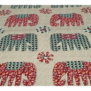 Parure de lit double en coton imprimé Jaipuri multicolore 240 TC avec 2 taies d'oreiller, écologique, 100% coton, ensemble 3 pièces (ADB1392) - Product Image 5