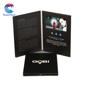 Superlieur Pantalla HD de 7 pulgadas Folleto de <span class=keywords><strong>video</strong></span> digital Pantalla de seda Impresión de troquelado para publicidad promocional Papel hecho - Product Image 2