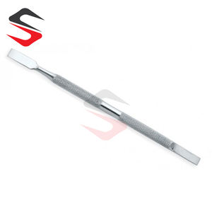 Empujador de cutículas de acero inoxidable de alta calidad, instrumentos de belleza de doble punta, manicura y pedicura, fabricado por Shu & Company - Product Image 1