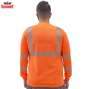 Chemises de sport élégantes pour hommes avec bande réfléchissante haute visibilité Nouveau design Maillot à manches longues Vêtements de sécurité au travail Grande taille - Product Image 6
