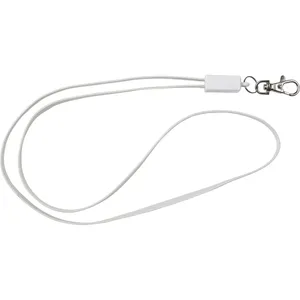 Lanyard Promozionale Personalizzato con Ricarica USB e Design Margherita - Product Image 1