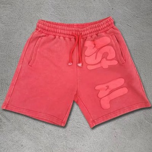 กางเกงขาสั้นคุณภาพสูง รักษ์โลก ความยาว 5 นิ้ว สำหรับผู้ชายและผู้หญิง พิมพ์ลายโลโก้ด้านหน้าตามสั่ง ลายเรียบ สไตล์สตรีทแวร์ - Product Image 3