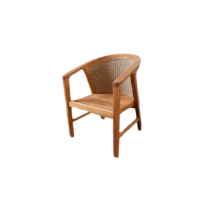 Sillón con madera maciza y ratán trasero para muebles de exterior Producto de alta calidad Diseños tradicionales hechos a mano - Product Image 1