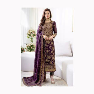 Señoras Casual Shalwar Kameez Color personalizado Pakistani Lehenga Choli para mujeres - Product Image 1