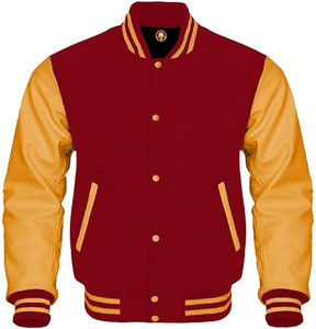 Meilleure vente personnalisée Bomber School Baseball Letterman Varsity Jacket Manches en cuir de vache Letterman Jacket Streetwear Jacket - Product Image 5
