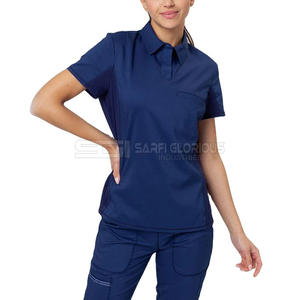 Ensemble de blouses médicales pour femmes de haute qualité avec logo personnalisé, poches élastiques, spandex pour uniforme Figs avec tissu tricoté, haute visibilité - Product Image 5