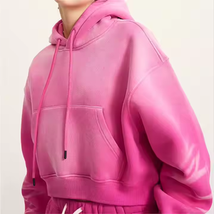 Lightweight Best Online Selling Women Acid Wash Hoodies Streetwear Customized Logo Full Sleeves Hoodie for Women - Product Image 4