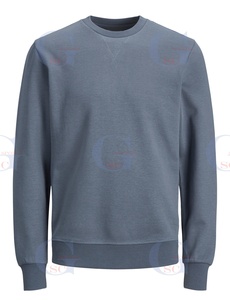 Marque privée sweat-shirt pour hommes, couleur unique, blanc chaud, col ras du cou, sweat-shirts à manches longues, prix de gros pour hommes - Product Image 3