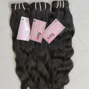 Donneur unique indien brut Remy vierge Extension de cheveux cuticule alignée Machine Double trame 100g lâche vague profonde Style naturel direct - Product Image 1