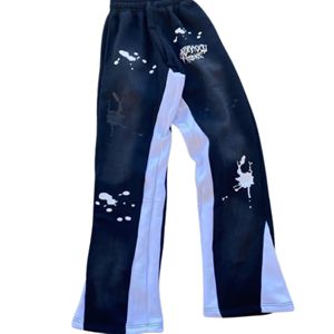 Pantalones de chándal de lana de algodón de alta calidad Unisex, estilo informal transpirable de talla grande personalizado para hombres y mujeres, elementos esenciales de invierno, Parte delantera plana - Product Image 3